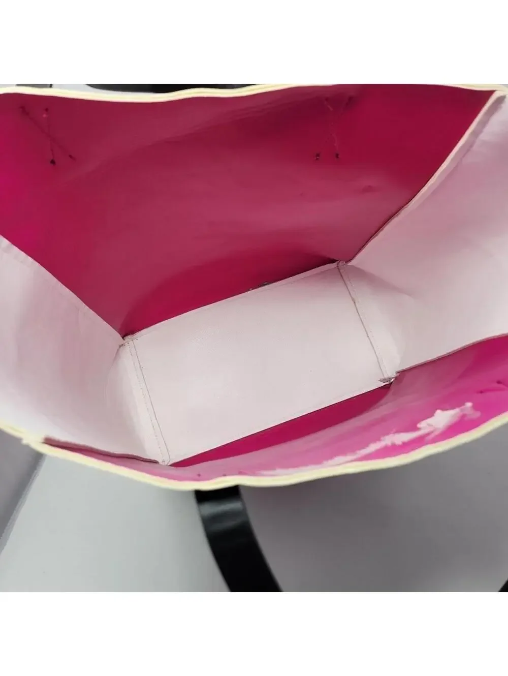 Super Sized Hot Pink Jennifer Floral Grocery Tote Style Bag